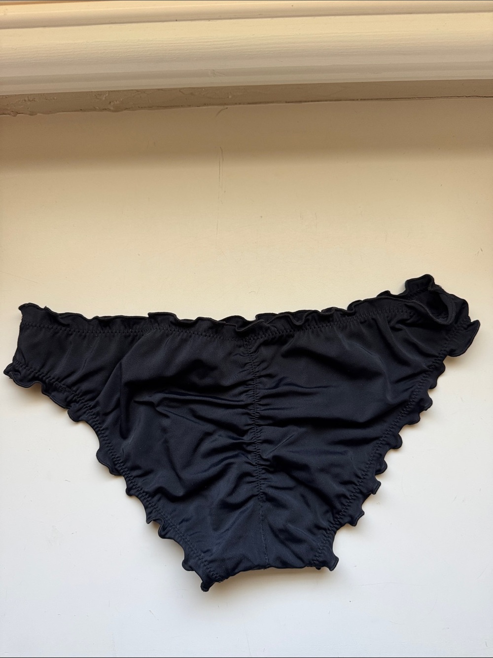 Black Ruffled Bikini Bottoms - Picture 4 of 4